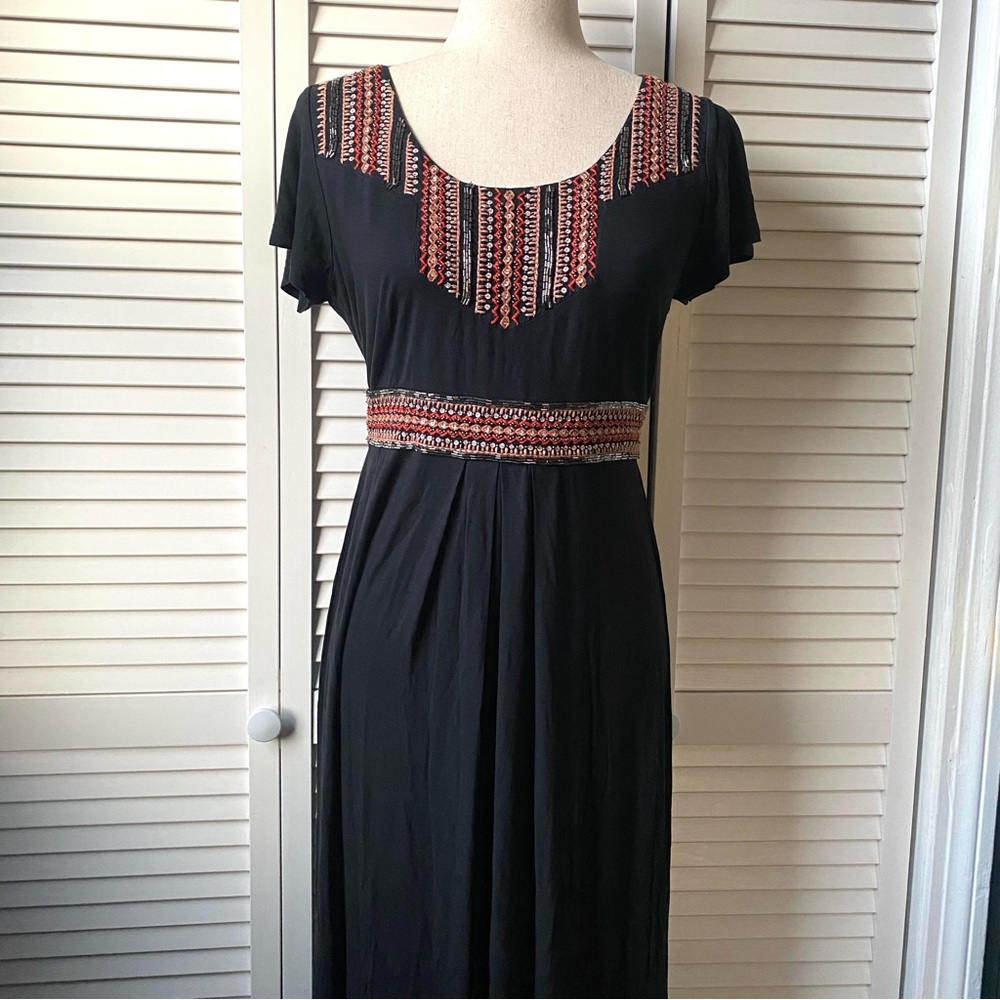 Monsoon Black Maxi Dress Size 8